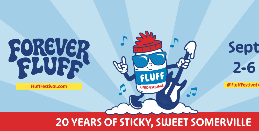 Festival attendees enjoying marshmallow fluff treats at What the Fluff Festival